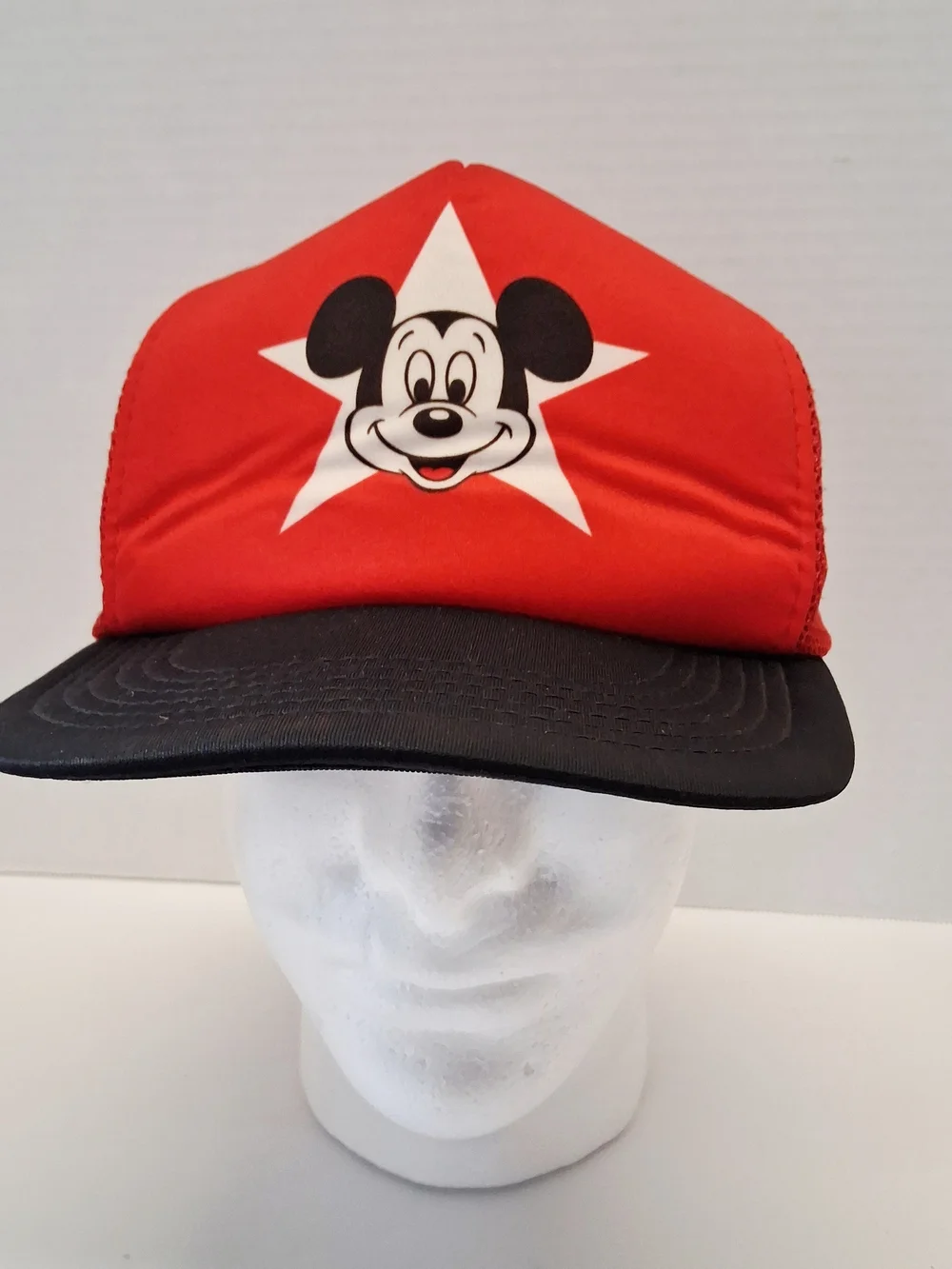 Vintage 1980's Adult Mickey Mouse Trucker Style Hat Snapback Closure Cap EUC